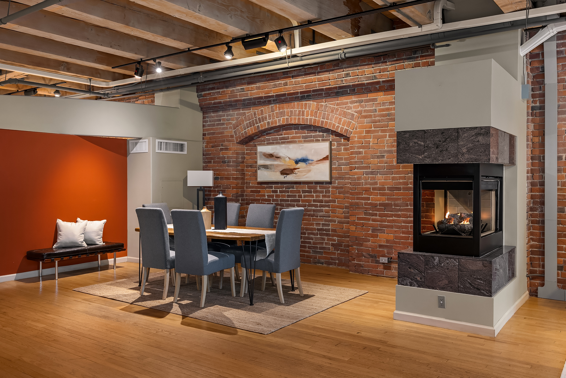 Bedroom area with natural light