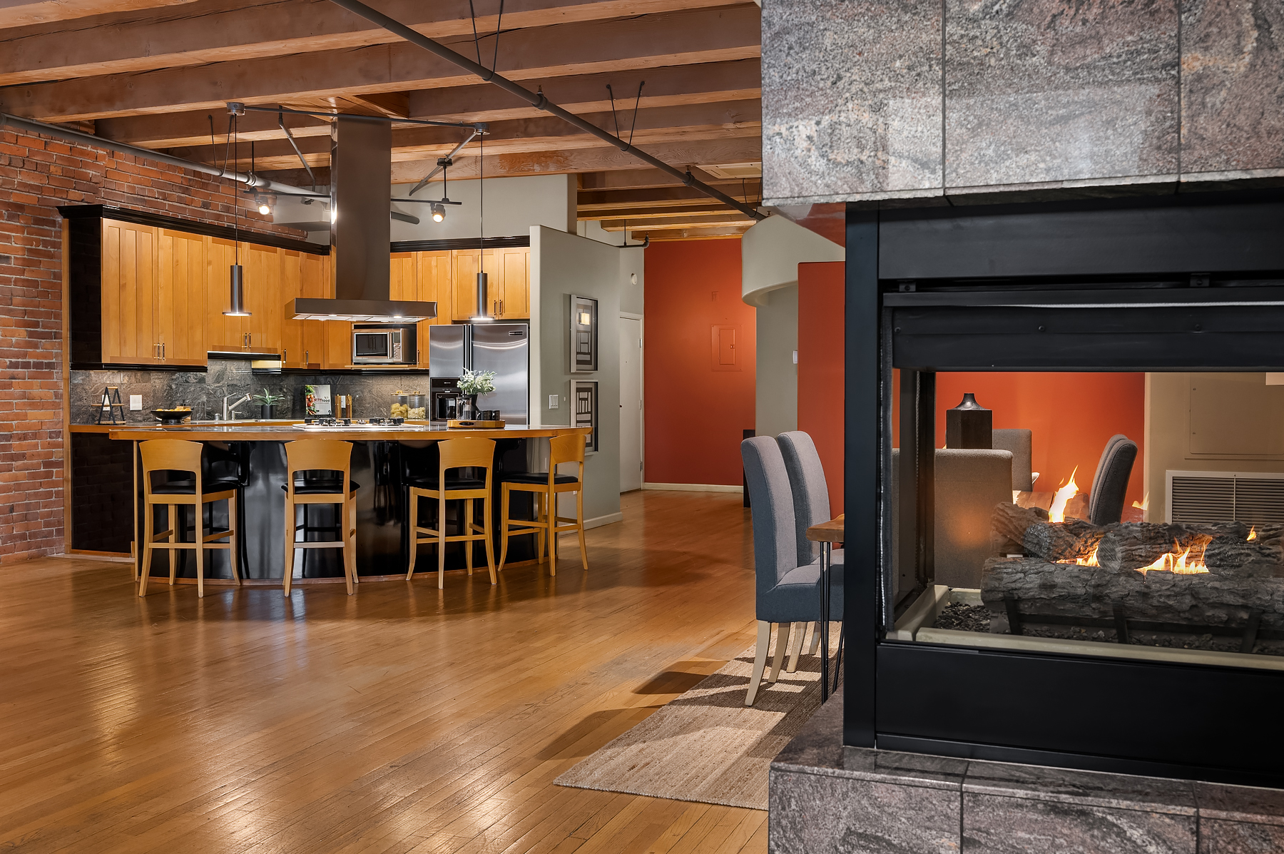 Original fir plank flooring